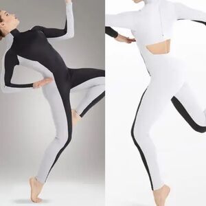 Weissman Elite Dance Costume unitard jumpsuit Black white Destination MT11202 MC